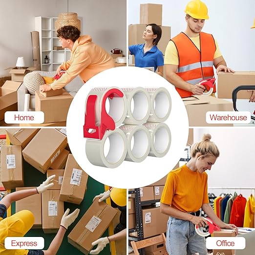 6 Rolls of Clear Shipping Packaging Tape, Packing Tape, Cardboard Tape - Image 7