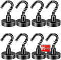 DIYMAG Black Magnetic Hooks, 85 LB Heavy Duty Strong Magnets by DIYMAG