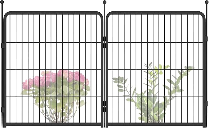 FXW Garden Fence Outdoor for The Yard – 32in x 4.5ft Heavy Duty Metal Animal by FXW