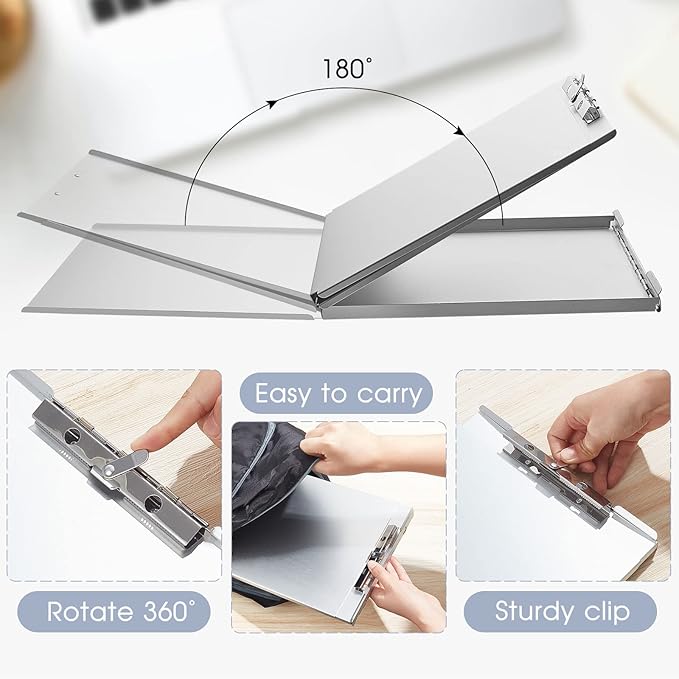 Henoyso Metal Storage Clipboard Bulk Heavy Duty Aluminum Clip Board - Image 3