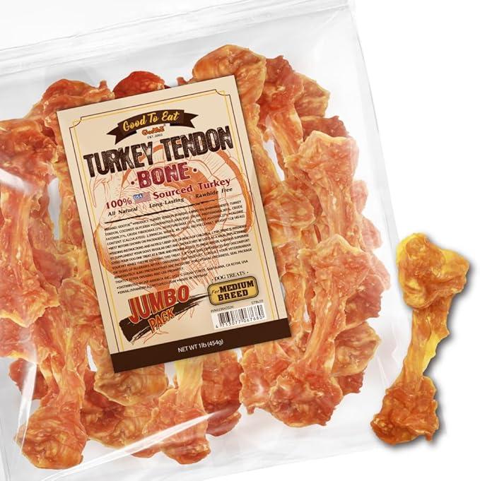 Gootoe Turkey Tendons for Dogs –All-Natural, Hypoallergenic Dog Treats by GooToE