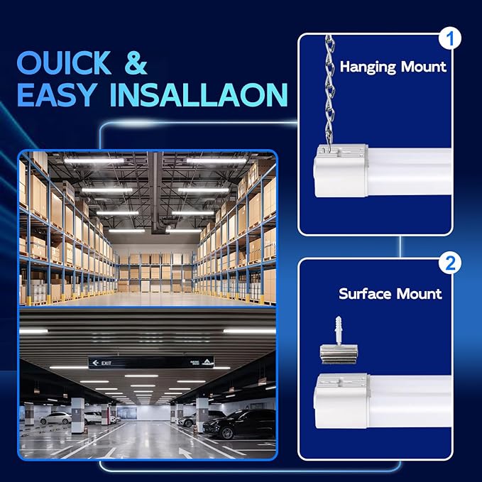 hykolity 2 Pack 4FT Linkable LED Shop Light - Image 4