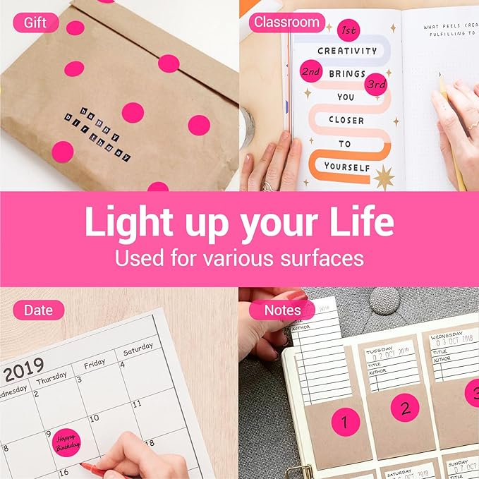 1 Inch Circle Dot Stickers 1000 PCS Color Coding Thermal Labels Dots Writable - Image 4