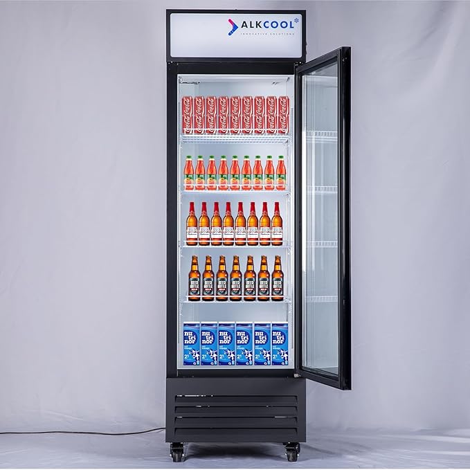 Commercial Beverage Refrigerator Display Fridge, 9 Cu Ft Tall Small Single Door - Image 9