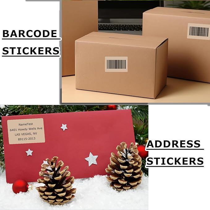 3" x 2" Thermal Labels Stickers Brown, Thermal Printer Shipping Stickers - Image 4