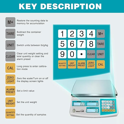 Industrial Counting Scale 30kg/66lb x 0.1g Digital Inventory Counting Scale - Image 5