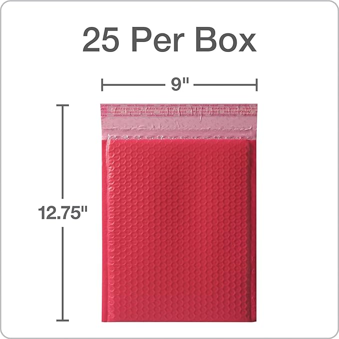 Quality Park Bubble Mailers, 8.25 x 11 Shipping Envelopes, Water Resistant Red - Image 7