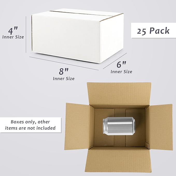 Frametory 8x6x4 Pack of 25 Corrugated Cardboard Packing Shipping Mailing Moving - Image 2