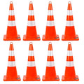 BATTIFE 28 Inches Traffic Safety Cones | 8 Pack | PVC Cone by BATTIFE