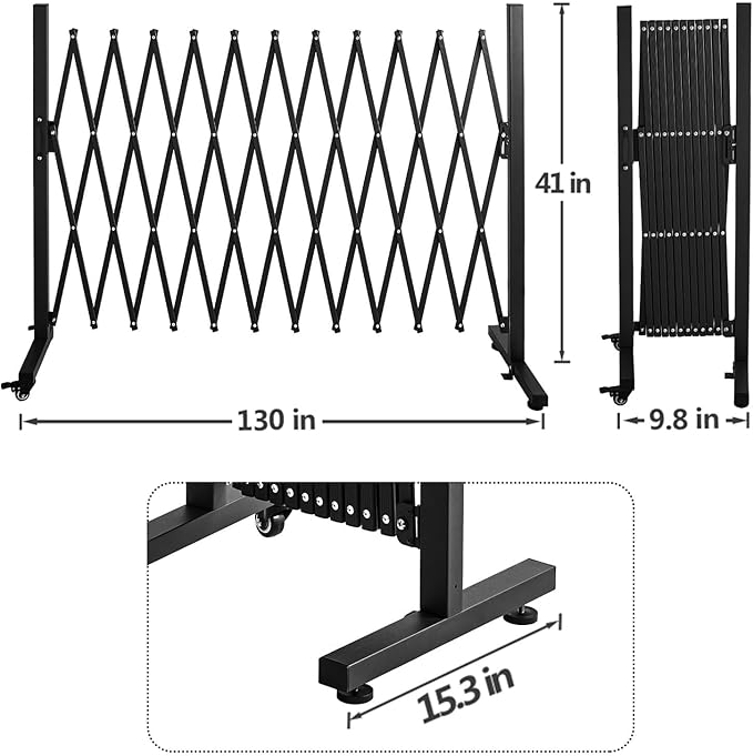 TECSPACE Aluminum Expandable Garden Fence, Portable Barricade Gate - Image 2