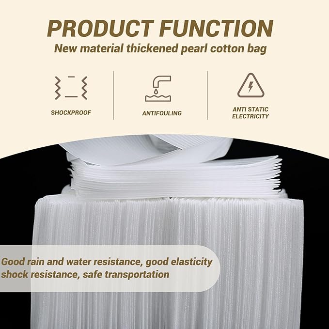 100 Pack 8'' x10'' Cushion Foam Pouches, Moving Supplies - Image 3