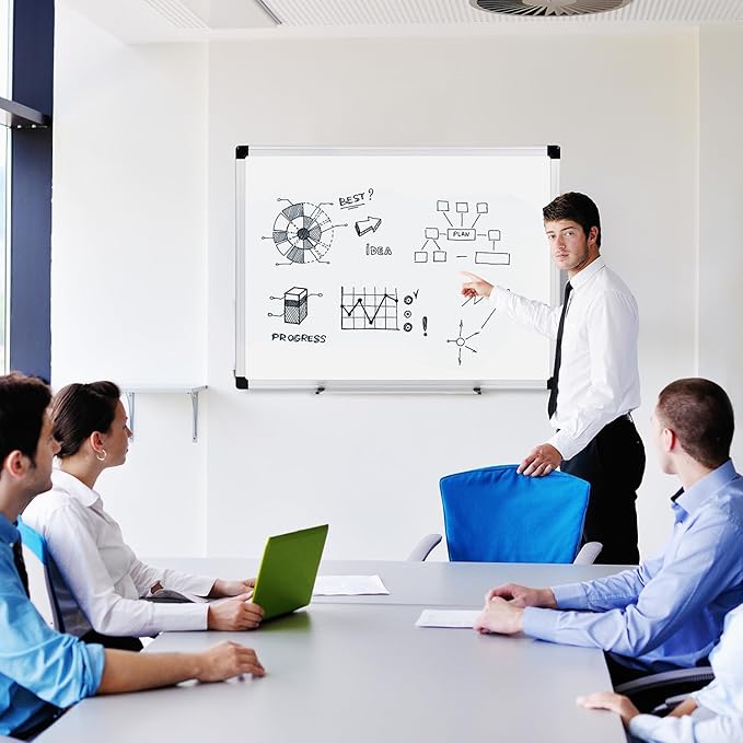 Amazon Basics Magnetic Whiteboard/Dry Erase Board, 36 x 48-inch, Aluminum Frame - Image 6