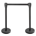 New Star Foodservice 54590 Stanchions, 36-Inch Height, 6.5-Foot Retractable Belt by NewStarFoodservice