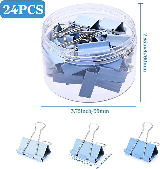 Temiary Aesthetic Binder Clips, Binding Paperwork Clamps - Image 2