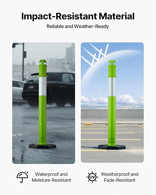 VEVOR 3 Pack Traffic Delineator Posts, 48 inches Traffic Safety Cones - Image 5