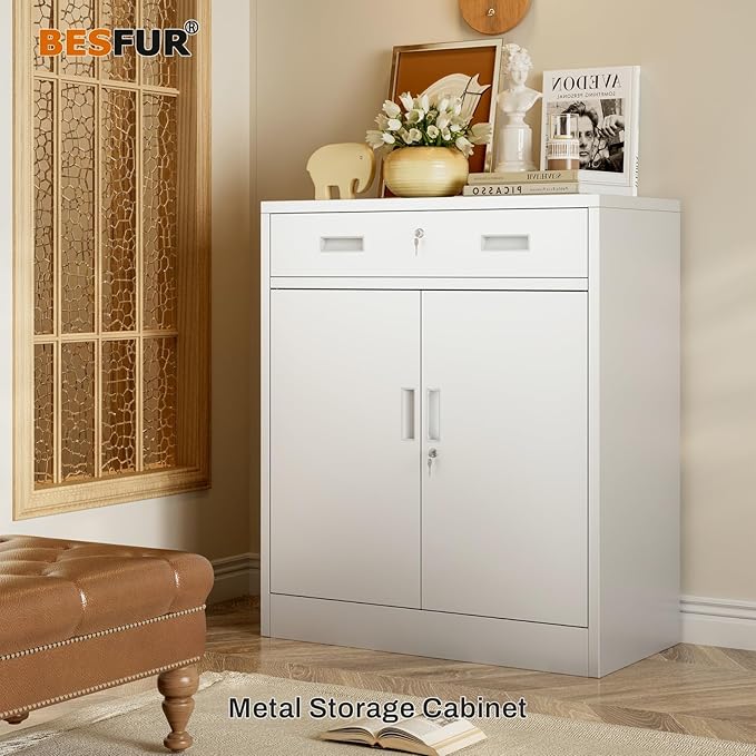 BESFUR 36" H Metal Cabinet - Image 2