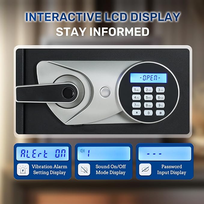 BlackSmith Biometric Handgun Safe 1.8 Cub Home Safe Quick Access Fingerprint - Image 4