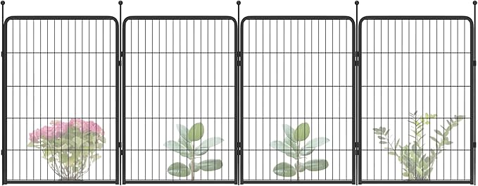 FXW Garden Fence Outdoor for The Yard – 40in x 9.1ft Heavy Duty Metal Animal by FXW