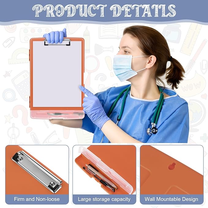 Crtiin 6 Pcs Plastic Clipboard - Image 6