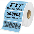 3" x 2" Thermal Labels Stickers Blue, Thermal Printer Thermal Shipping Stickers by BriCabel