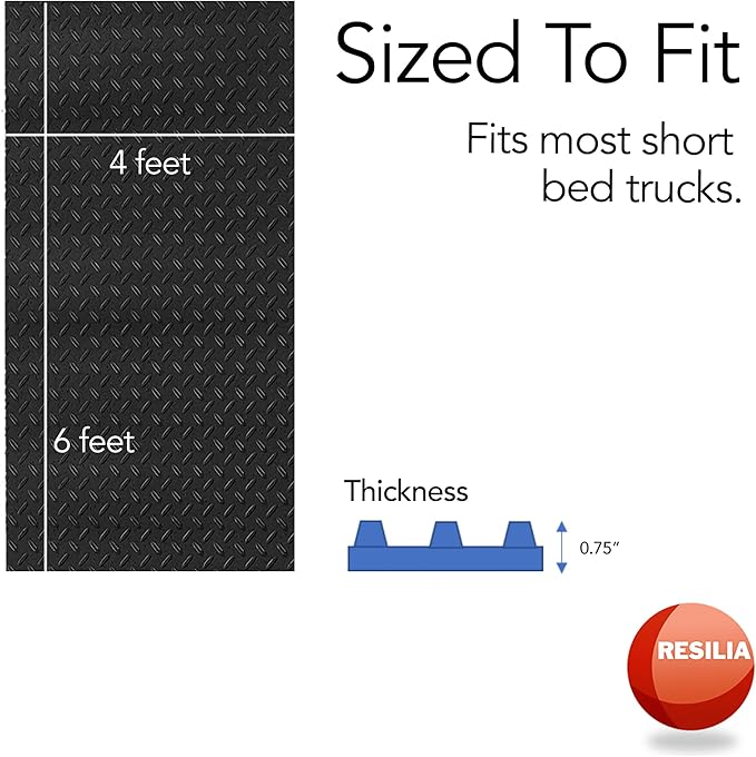 RESILIA Truck Bed Mat Liner – Universal Size, Durable Heavy-Duty All-Weather - Image 3