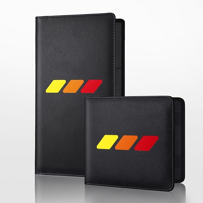 Tri-Color Sports Car Leather Registration and Insurance Holder, Vehicle Glove - Image 6