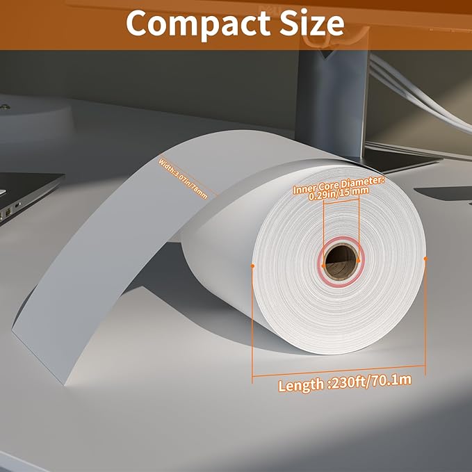 CLASSY Thermal Paper 3 1/8 x 230ft, 5 Rolls Receipt Paper - Image 2