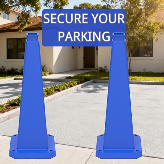 BESEA 6 Pack 28" Bright Blue Traffic Safety Cones - Image 7