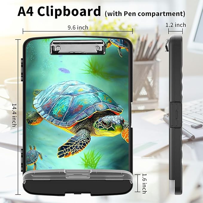 Clipboard with Storage High Capacity Plastic Nursing Clipboards with Pen Holder - Image 2