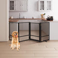 4 Panels Full Metal Freestanding Dog Gates by Unknown