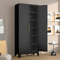 Metal Pantry Cabinet with 2 Doors and 5 Adjustable Shelves, Versatile Storage by winiowa