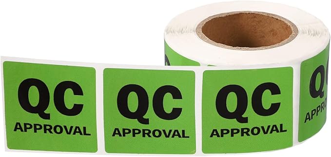 PATIKIL 360 Pcs 1 Roll QC Approval Labels, 1.5 Inch Square Inventory Control by PATIKIL