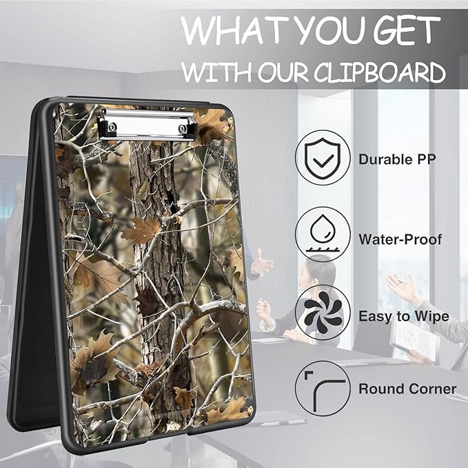Clipboard with Storage, High Capacity Plastic Storage Clipboard with Pen Holder - Image 6