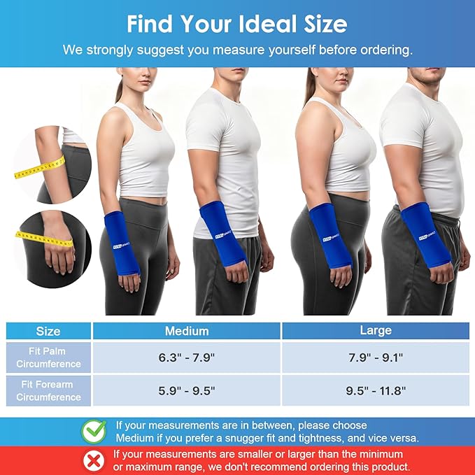 ComfiTECH Wrist Ice Pack Wrap 2 Pack, Flexible Hand Ice Pack - Image 5