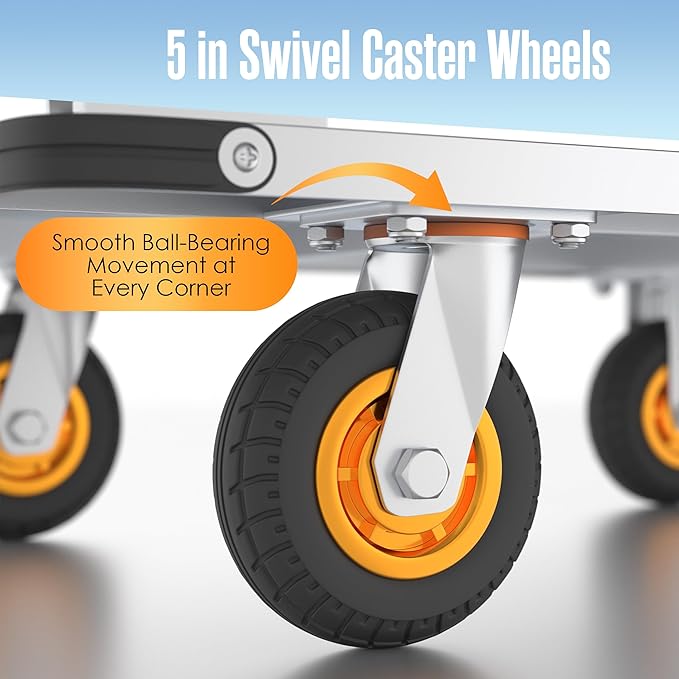 Push Cart Dolly, Flat Cart, Flatbed Platform Trucks - Image 4