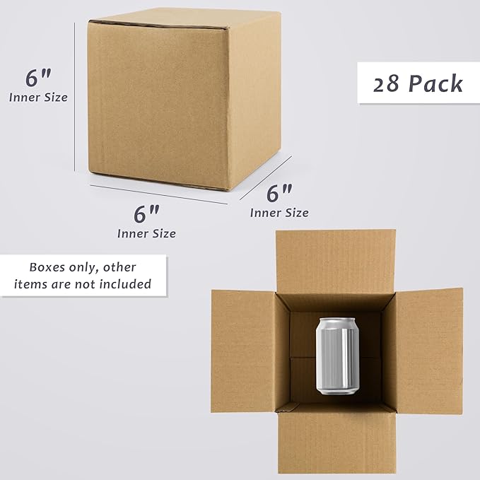 Frametory 6x6x6 Pack of 28 Corrugated Cardboard Packing Shipping Mailing Moving - Image 2