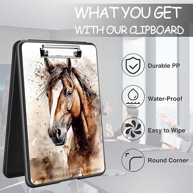 Clipboard with Storage, High Capacity Plastic Storage Clipboard with Pen Holder - Image 6