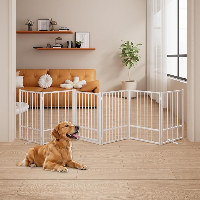 6 Panels Full Metal Freestanding Dog Gates - Image 3