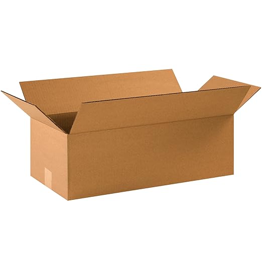 TAPE LOGIC 22x10x6 Flat Corrugated Boxes, 22L x 10W x 6H, Storage Box by TapeLogic
