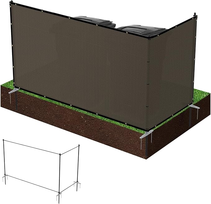 Patio 5' x 12' Outdoor Privacy Screen Freestanding Temporary Fence Panels Net - Image 2