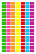PARLAIM Pack of 1575 Square Color Coding Labels, 1/2" x 3/4" Rectangular by PARLAIM