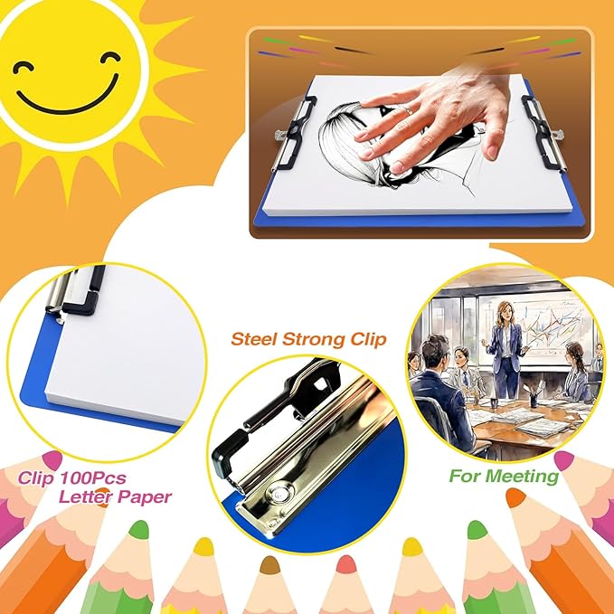 Aluminum Metal Clipboard Sturdy Stainless Hangable - Image 3