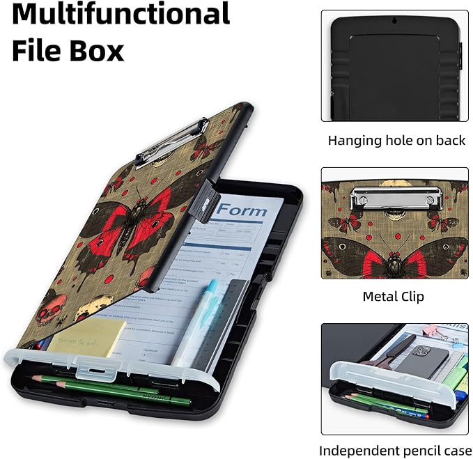 Clipboard with Storage Box & Pen Holder, Heavy Duty Clip Boards 8.5x11 - Image 3