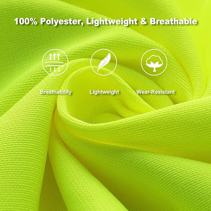 BeautyWill Custom Safety Vest Logo Class 2 High Visibility Reflevtive Vest - Image 7