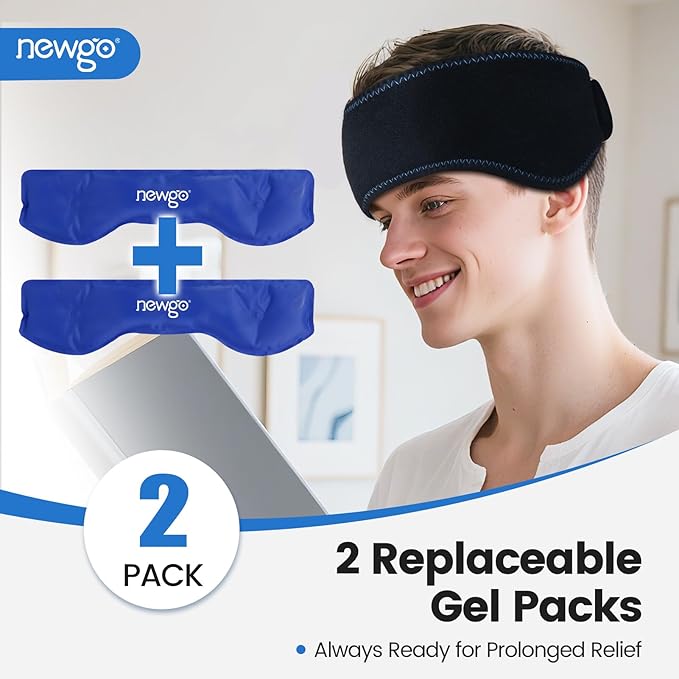 NEWGO Headache Ice Pack Head Wrap - Image 3