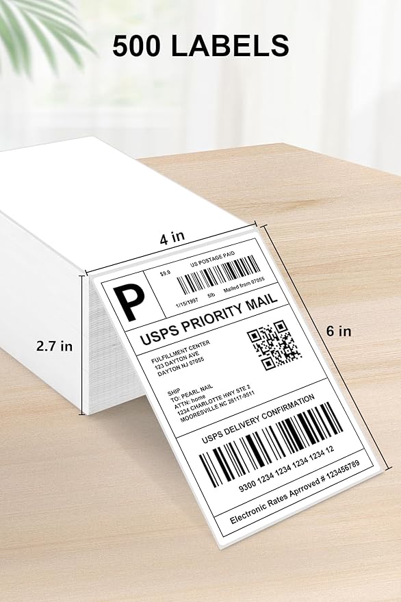 4x6 Thermal Labels, Razuvo Printable Shipping Labels - Image 2