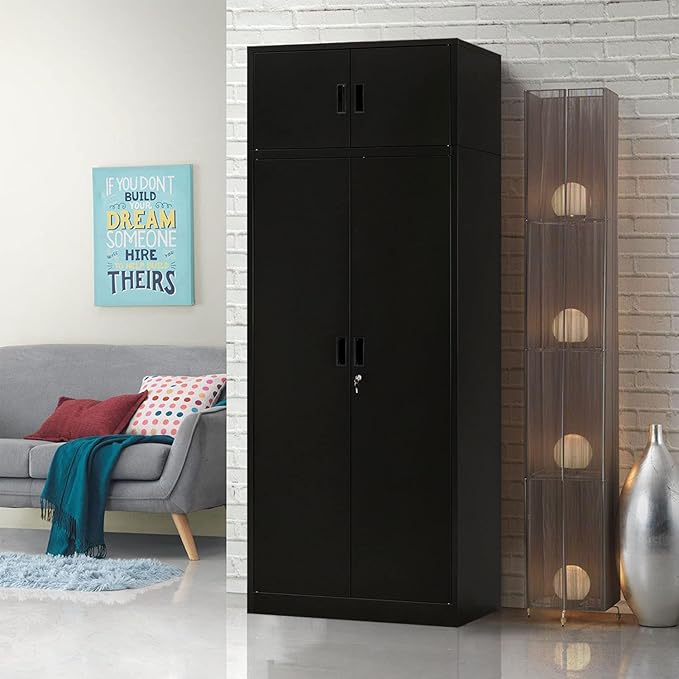 BESFUR Metal Storage Cabinet 87" H, Tall Locking Storage Cabinets - Image 2