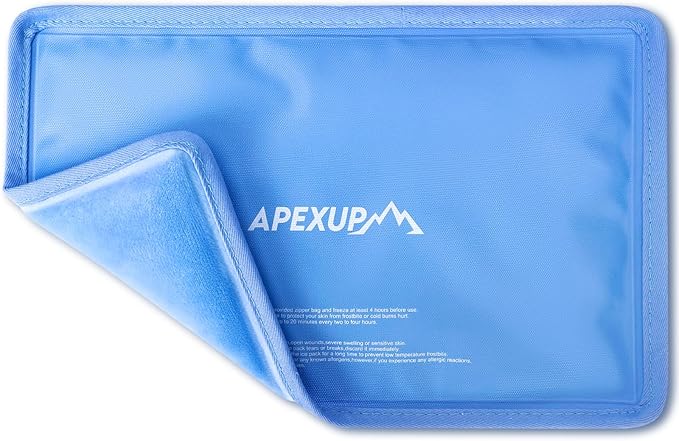 APEXUP Gel Ice Packs for Injuries Reusable, Flexible Double Sided Cold Packs by APEXUP