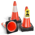 GECCO ™ 18 Inch 3.3 Lb Small Orange Traffic Cones Set | Safety Cones, Parking by GECCO
