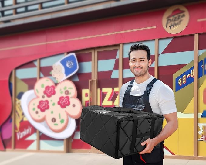 MyLifeUNIT Pizza Bag for Delivery, Thermal Insulated Pizza and Food Delivery Bag - Image 6